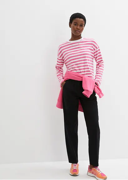 Bonprix Chinohose Aus Baumwolltwill - Schwarz - Damen