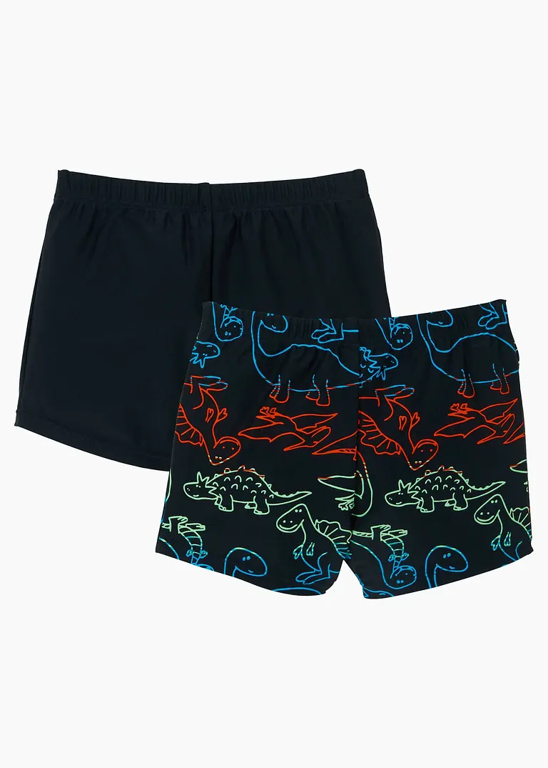Bonprix Coole Badeshorts Mit Print - Schwarz - Kinder