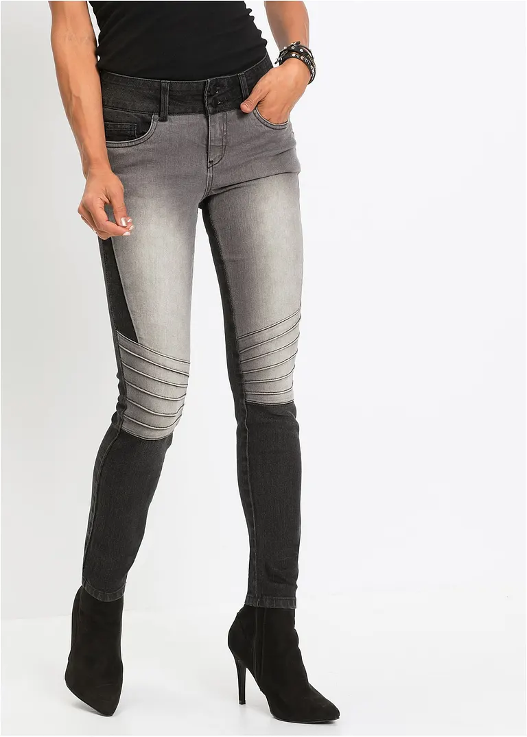 Bonprix Coole Jeans In Schmaler Form - Schwarz - Damen