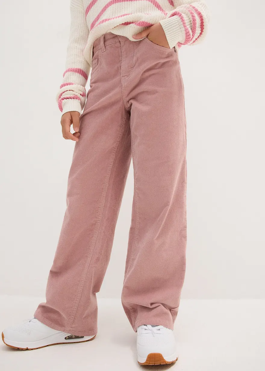 Bonprix Coole Mädchen Hose Aus Cord - Rosa - Kinder