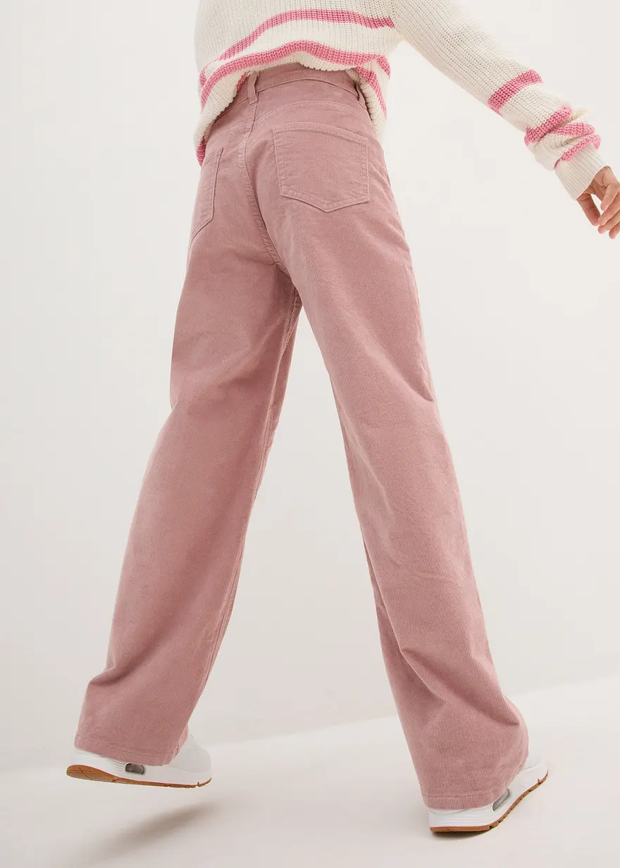 Bonprix Coole Mädchen Hose Aus Cord - Rosa - Kinder