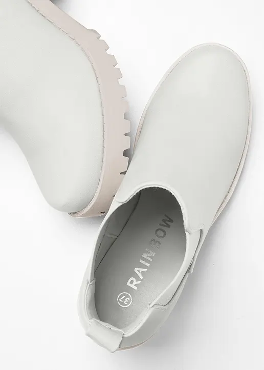 Bonprix Cooler Boot Mit Blockabsatz - Beige - Damen