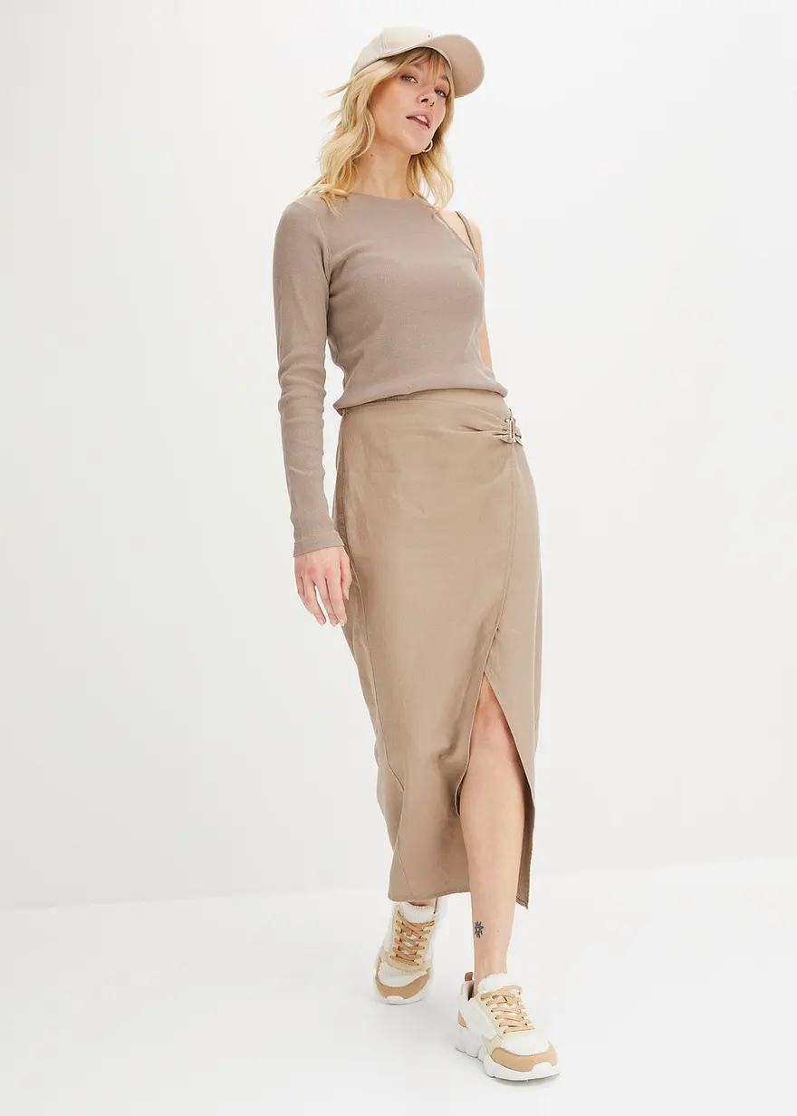 Bonprix Cooles Shirt Mit Cut-Outs - Braun - Damen