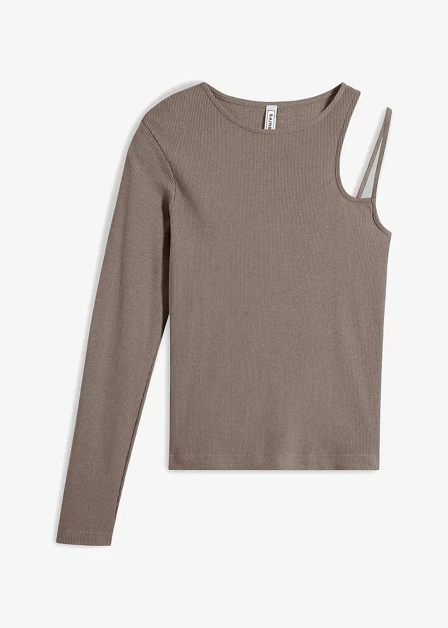 bonprix Cooles Shirt mit Cut-Outs - braun - Damen