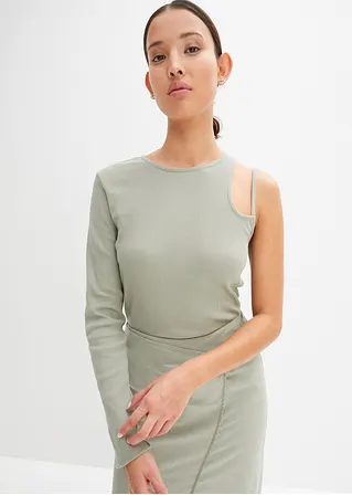 Bonprix Cooles Shirt Mit Cut-Outs - Grün - Damen