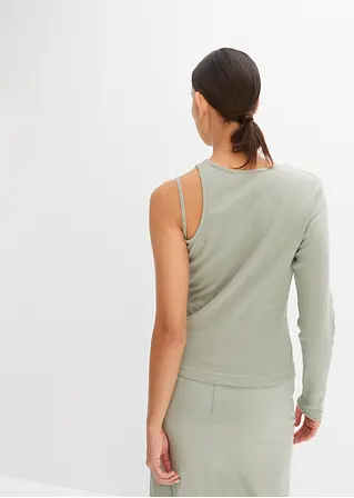 Bonprix Cooles Shirt Mit Cut-Outs - Grün - Damen