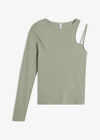 bonprix Cooles Shirt mit Cut-Outs - grün - Damen