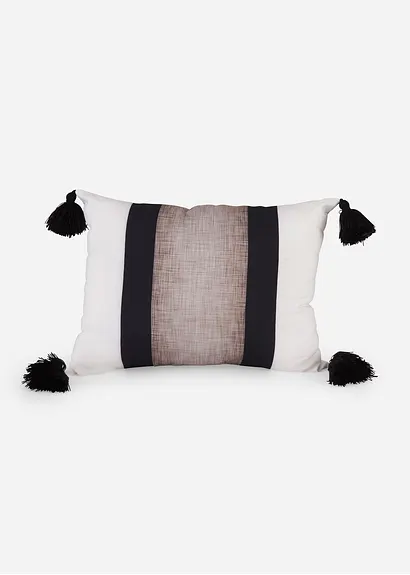 bonprix Dekokissen mit Quasten - weiß - Wohnen & Garten