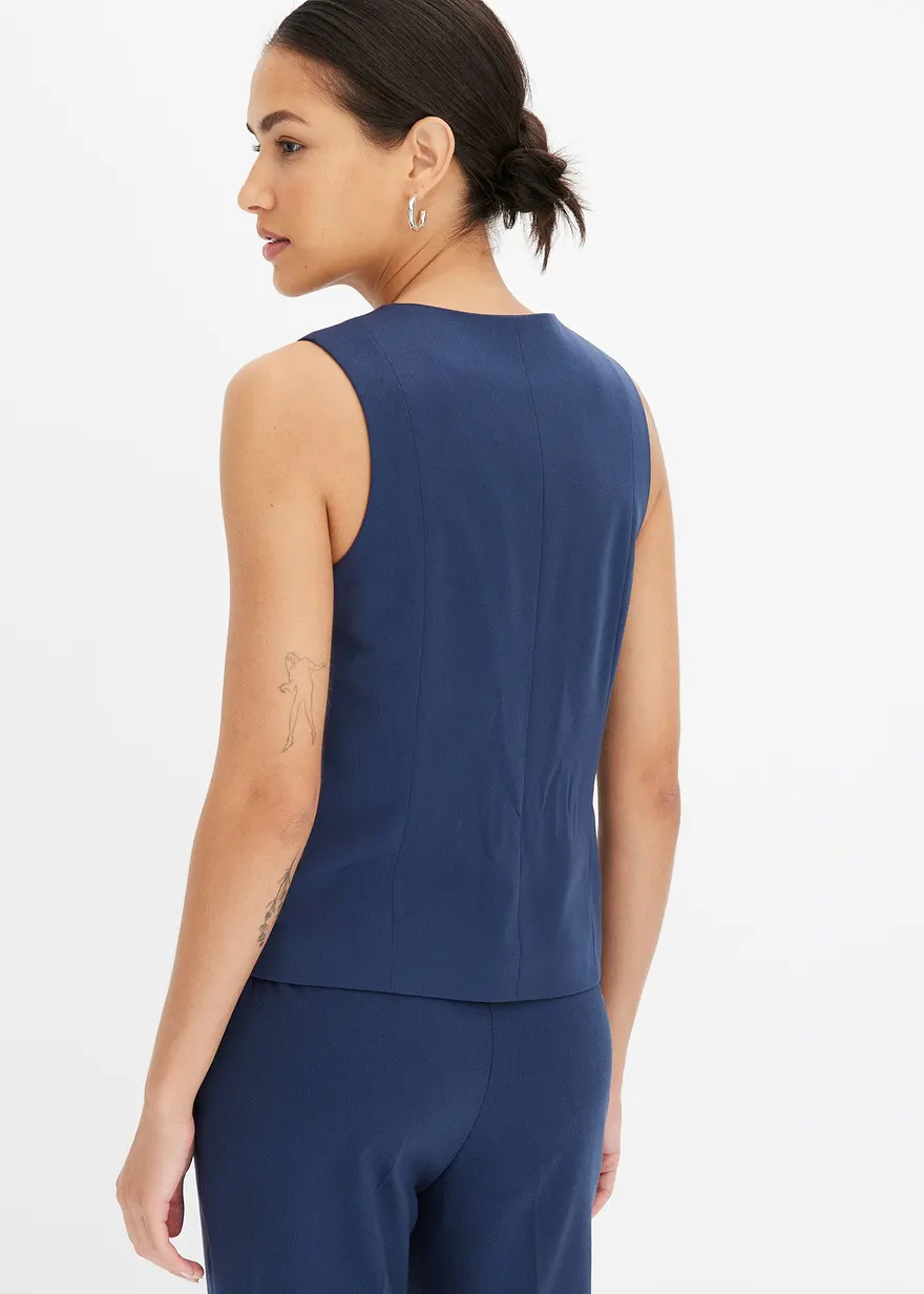 Bonprix Elegante Anzug Weste - Blau - Damen