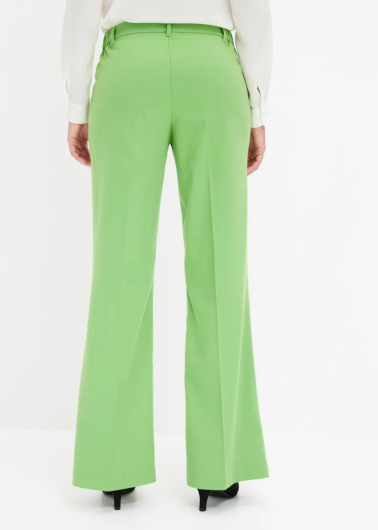 Bonprix Elegante Flared Hose - Grün - Damen