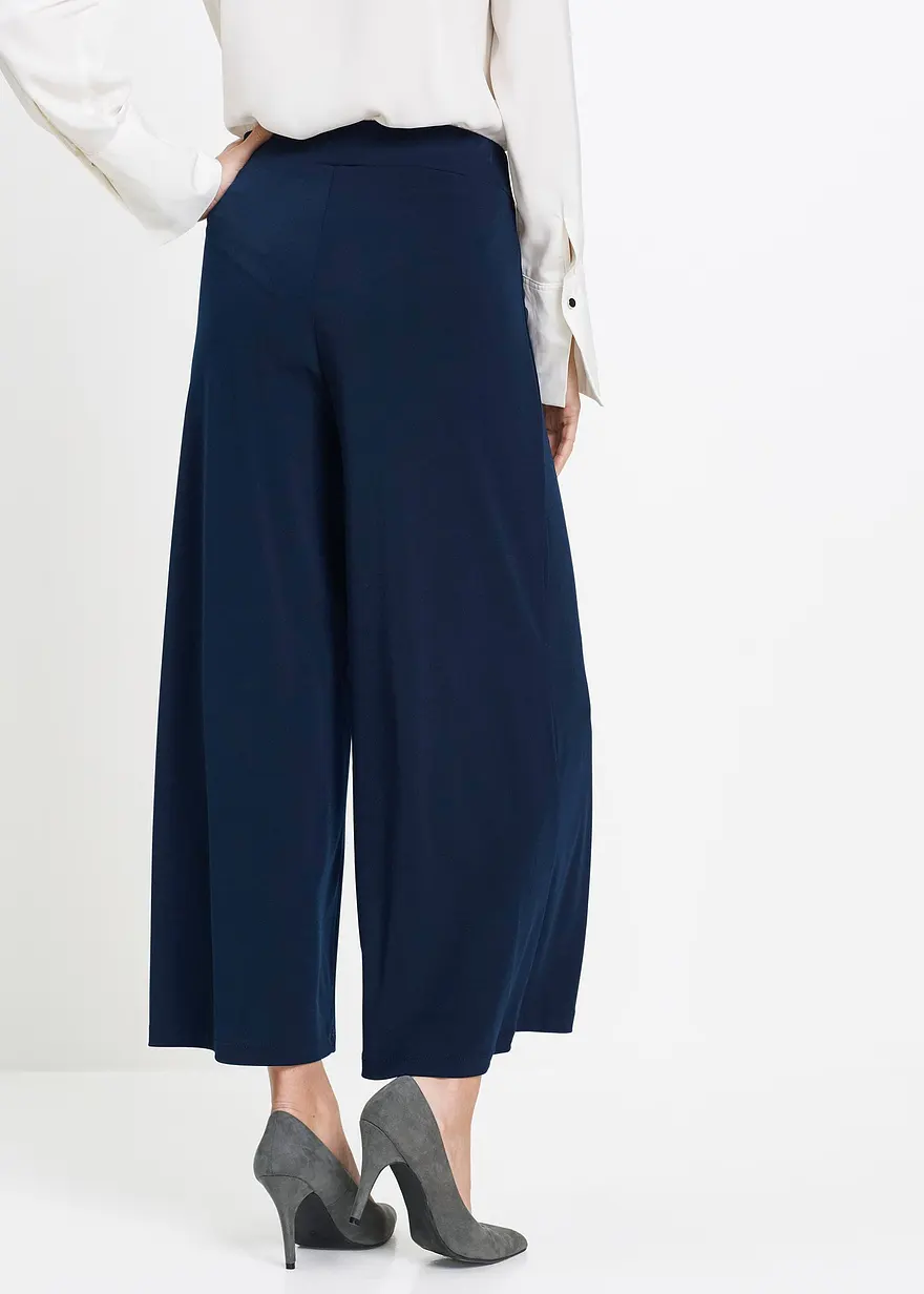 Bonprix Elegante Hose Mit Weitem Bein - Blau - Damen