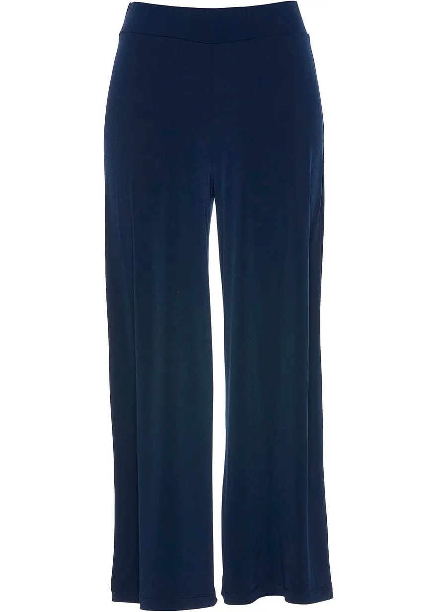 bonprix elegante Hose mit weitem Bein - blau - Damen