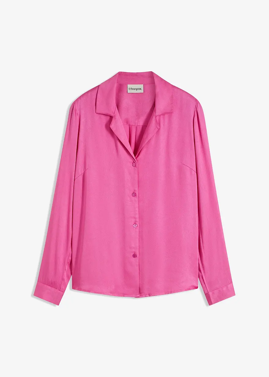 bonprix Elegante Satinbluse - pink - Damen