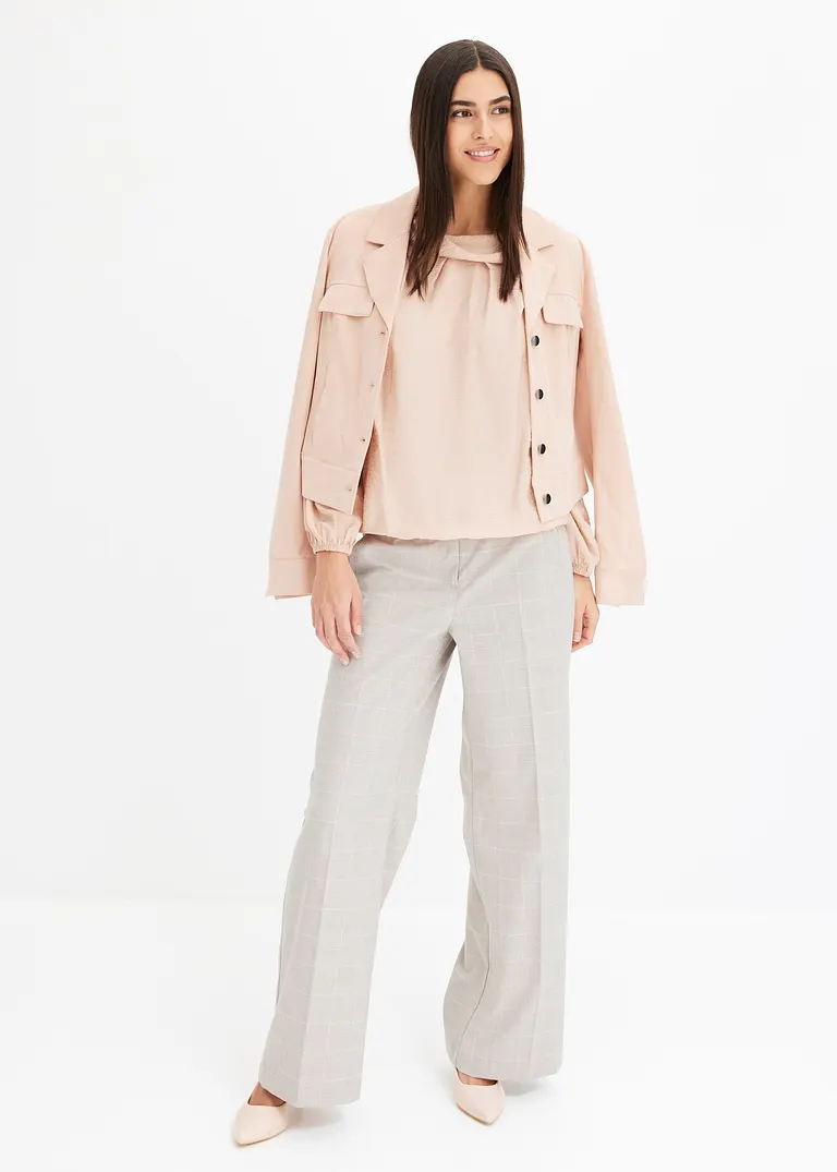 Bonprix Elegante Tunika Mit Struktur - Beige - Damen