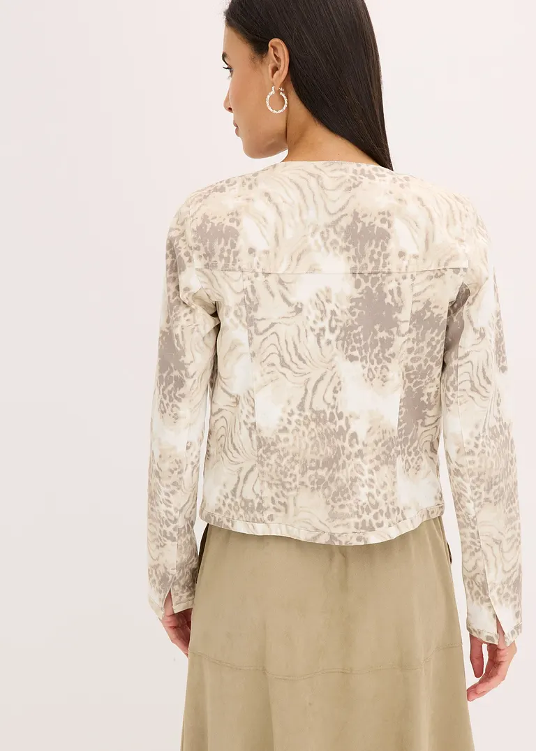 Bonprix Elegante Twill Jacke - Beige - Damen