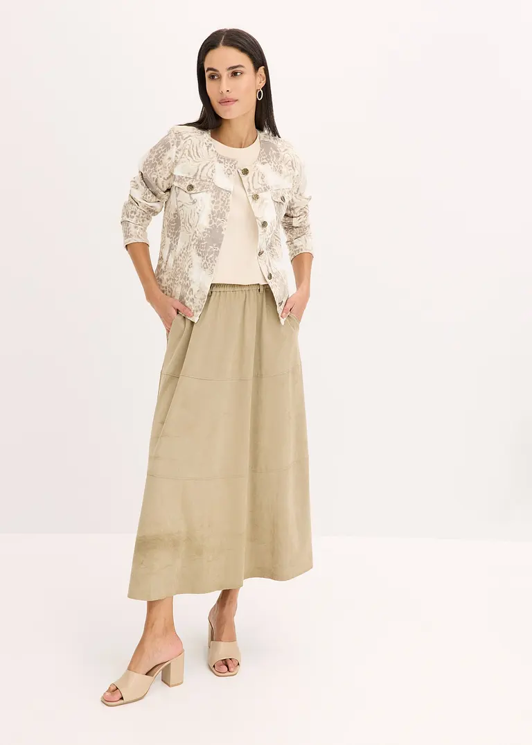 Bonprix Elegante Twill Jacke - Beige - Damen