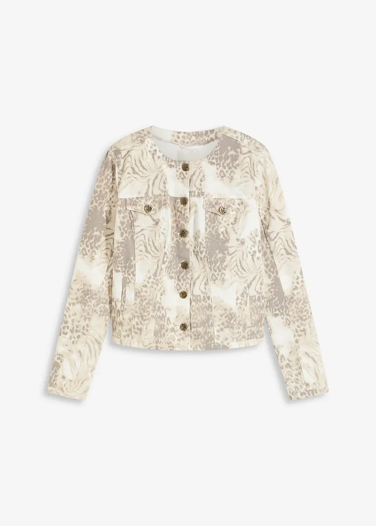 bonprix Elegante Twill Jacke - beige - Damen