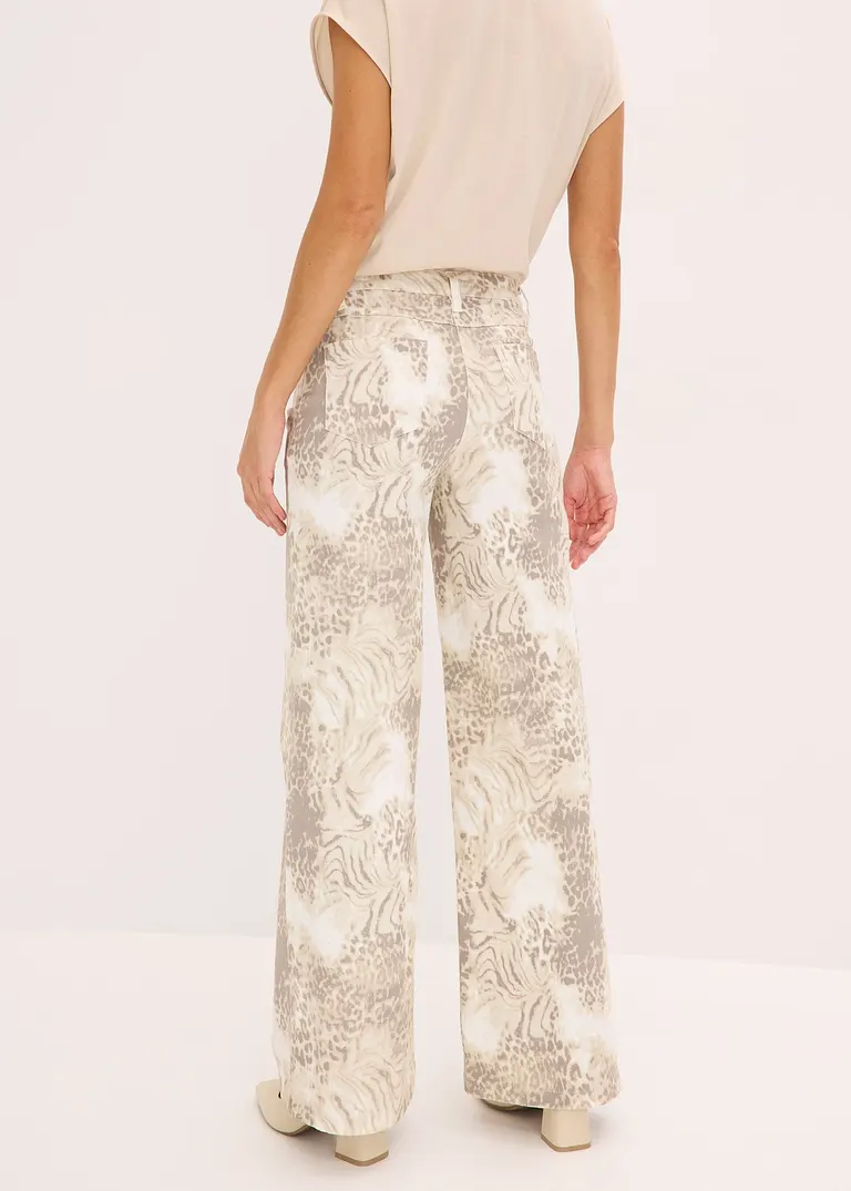 Bonprix Elegante Und Bequeme Twillhose - Beige - Damen