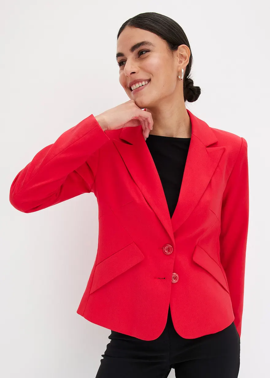 Bonprix Eleganter Blazer - Rot - Damen