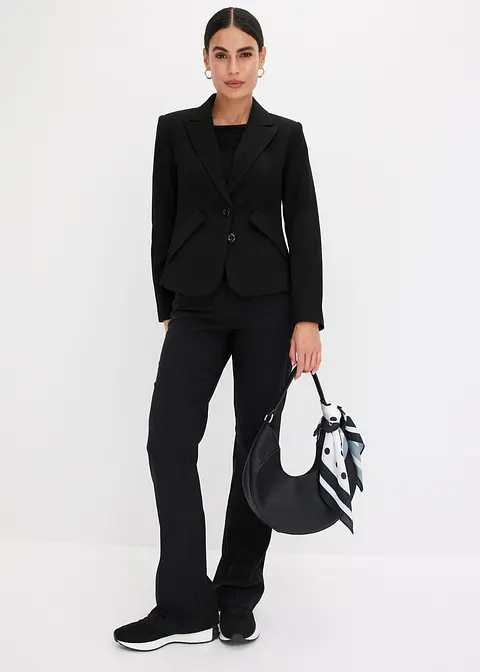Bonprix Eleganter Blazer - Schwarz - Damen