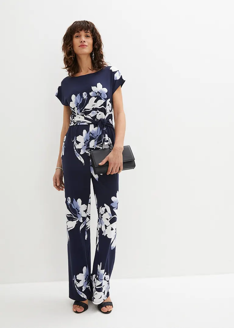Bonprix Eleganter Jumpsuit - Blau Regular - Damen