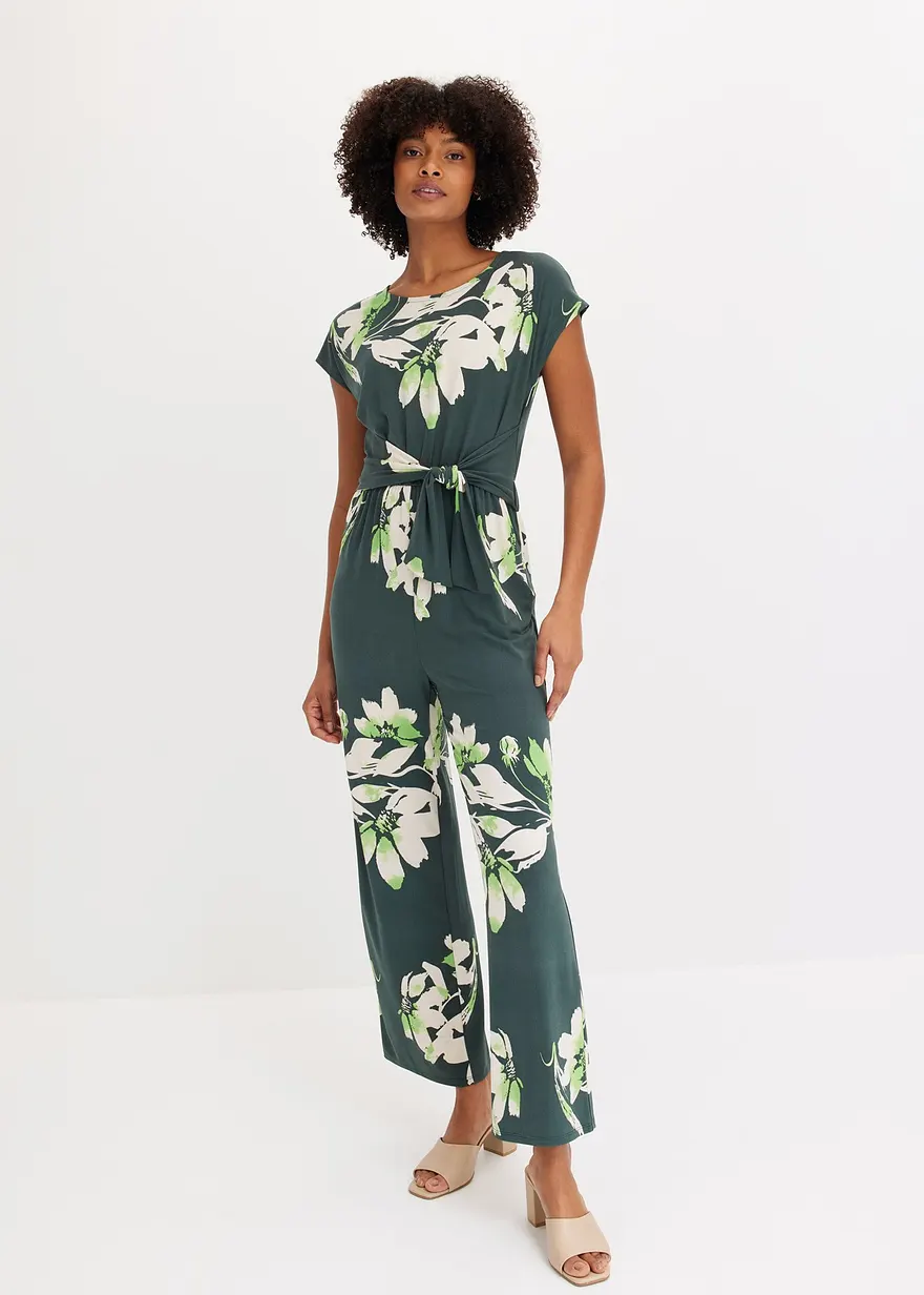 Bonprix Eleganter Jumpsuit - Grün Regular - Damen