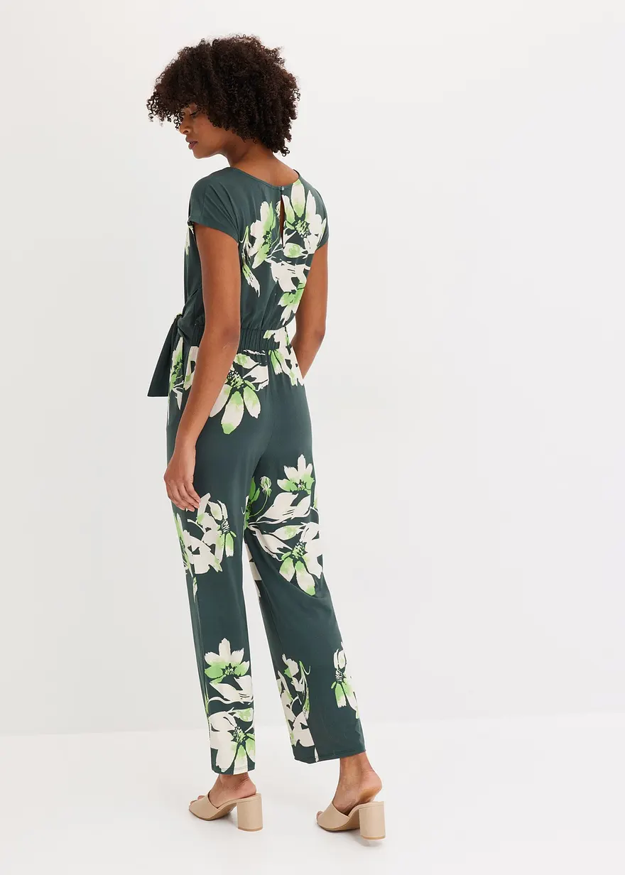 Bonprix Eleganter Jumpsuit - Grün Regular - Damen