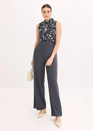 Bonprix Eleganter Jumpsuit Mit Chiffon - Blau - Damen