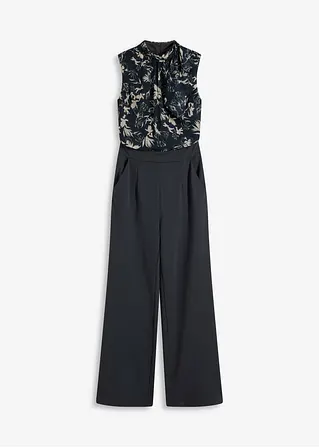 bonprix eleganter Jumpsuit mit Chiffon - blau - Damen bonprix eleganter Jumpsuit mit Chiffon - blau - Damen