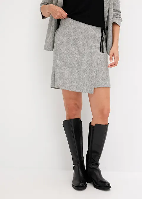 Bonprix Eleganter Rock Mit Muster - Grau - Damen