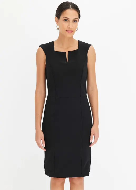 Bonprix Elegantes Etuikleid - Schwarz - Damen
