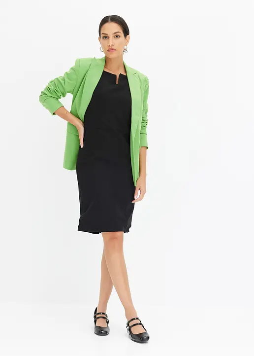 Bonprix Elegantes Etuikleid - Schwarz - Damen
