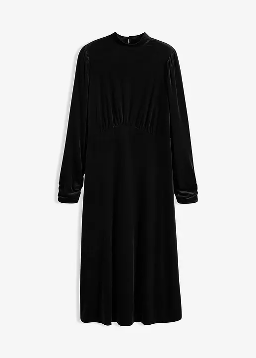 bonprix elegantes Samtkleid - schwarz - Damen