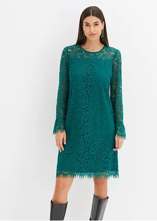 Bonprix Elegantes Spitzenkleid - Grün - Damen