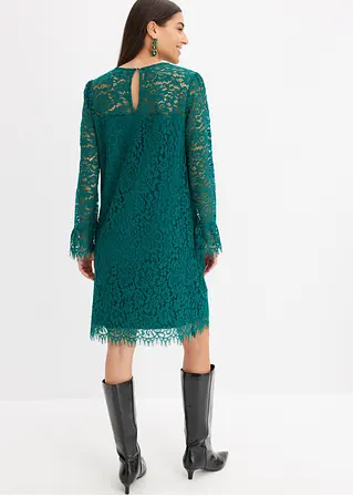 Bonprix Elegantes Spitzenkleid - Grün - Damen