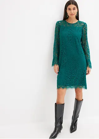 Bonprix Elegantes Spitzenkleid - Grün - Damen
