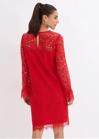 Bonprix Elegantes Spitzenkleid - Rot - Damen