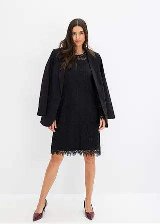 Bonprix Elegantes Spitzenkleid - Schwarz - Damen