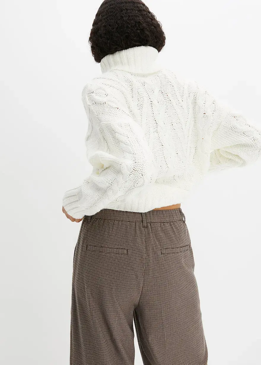 Bonprix Essenzieller Strickpullover - Grau - Damen