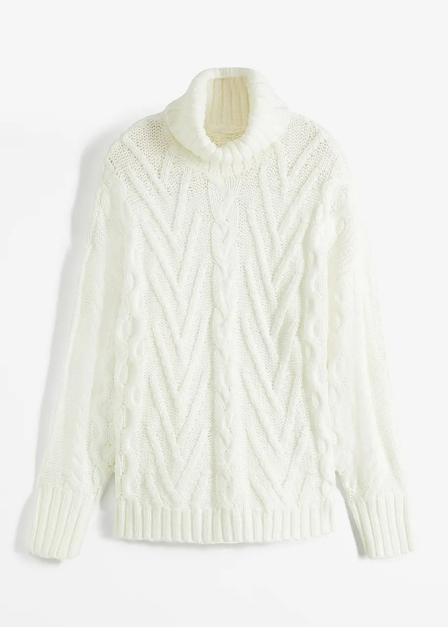 bonprix Essenzieller Strickpullover - weiß - Damen