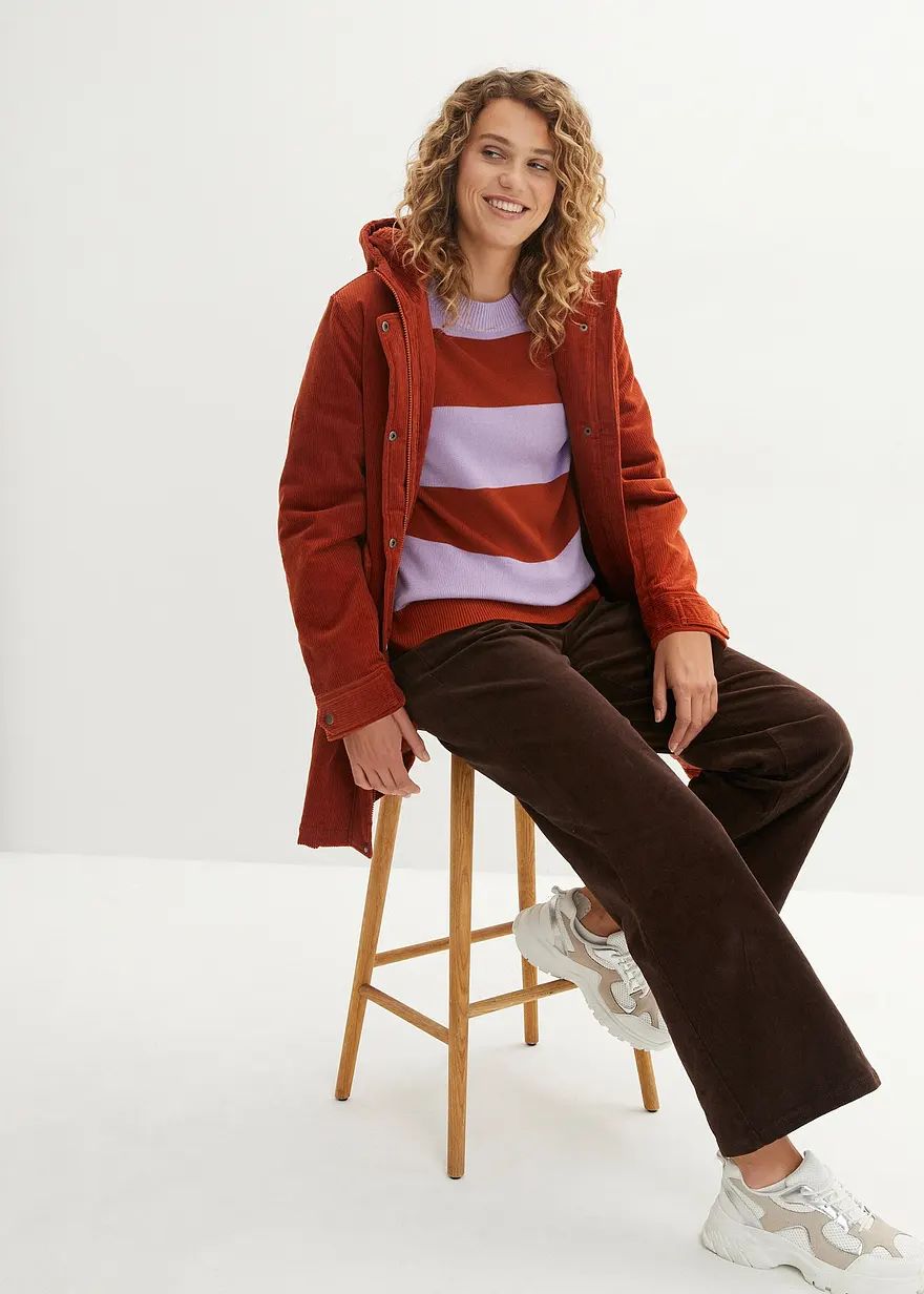 Bonprix Farbenfroher Strickpullover - Lila - Damen