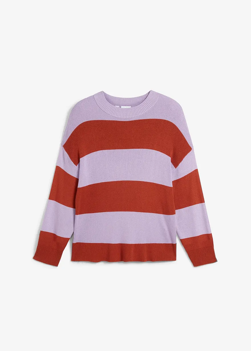 bonprix Farbenfroher Strickpullover - lila - Damen