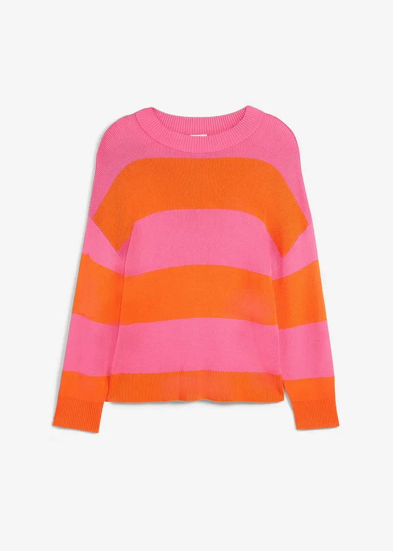 bonprix Farbenfroher Strickpullover - pink - Damen