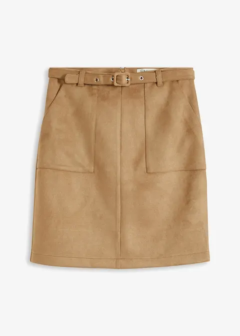 bonprix Femininer Rock mit Gürtel - braun - Damen