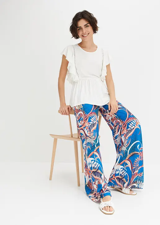 Bonprix Feminines Shirt Mit Spitze - Weiß - Damen
