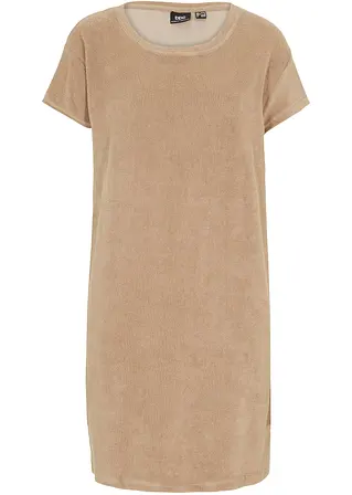 bonprix Frottee-Kleid mit kurzem Arm - braun - Damen