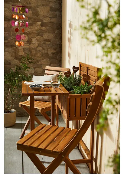 bonprix Gartenmöbel Set - natur - Wohnen & Garten