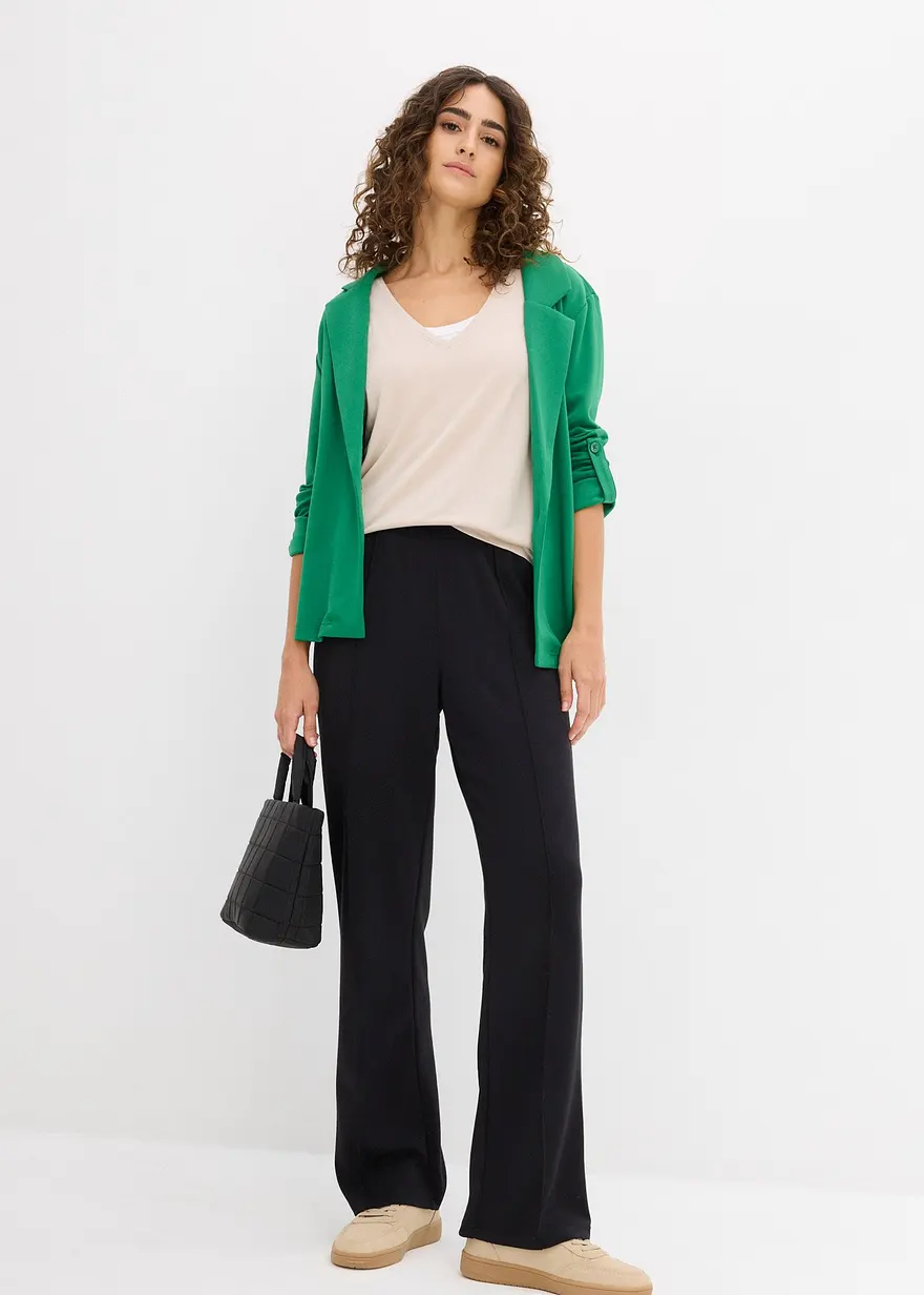 Bonprix Gut Kombinierbares V-Shirt. - Grau - Damen