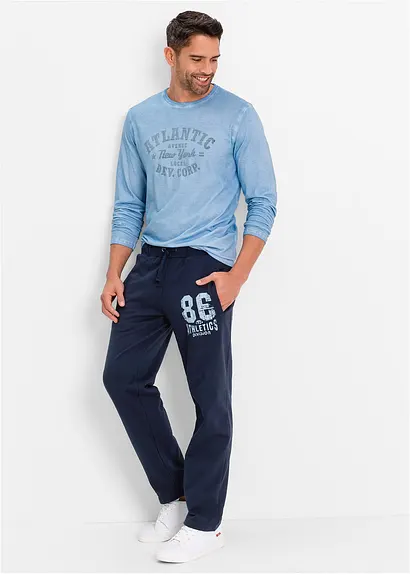 Bonprix Herren Jogginghose Mit Print - Blau - Herren