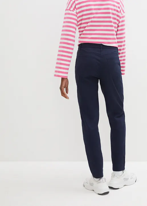Bonprix High Waist Mom-Fit Hose - Blau - Damen